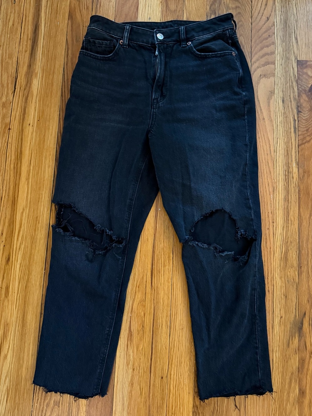 AE Black Washed High-Rise Jeans